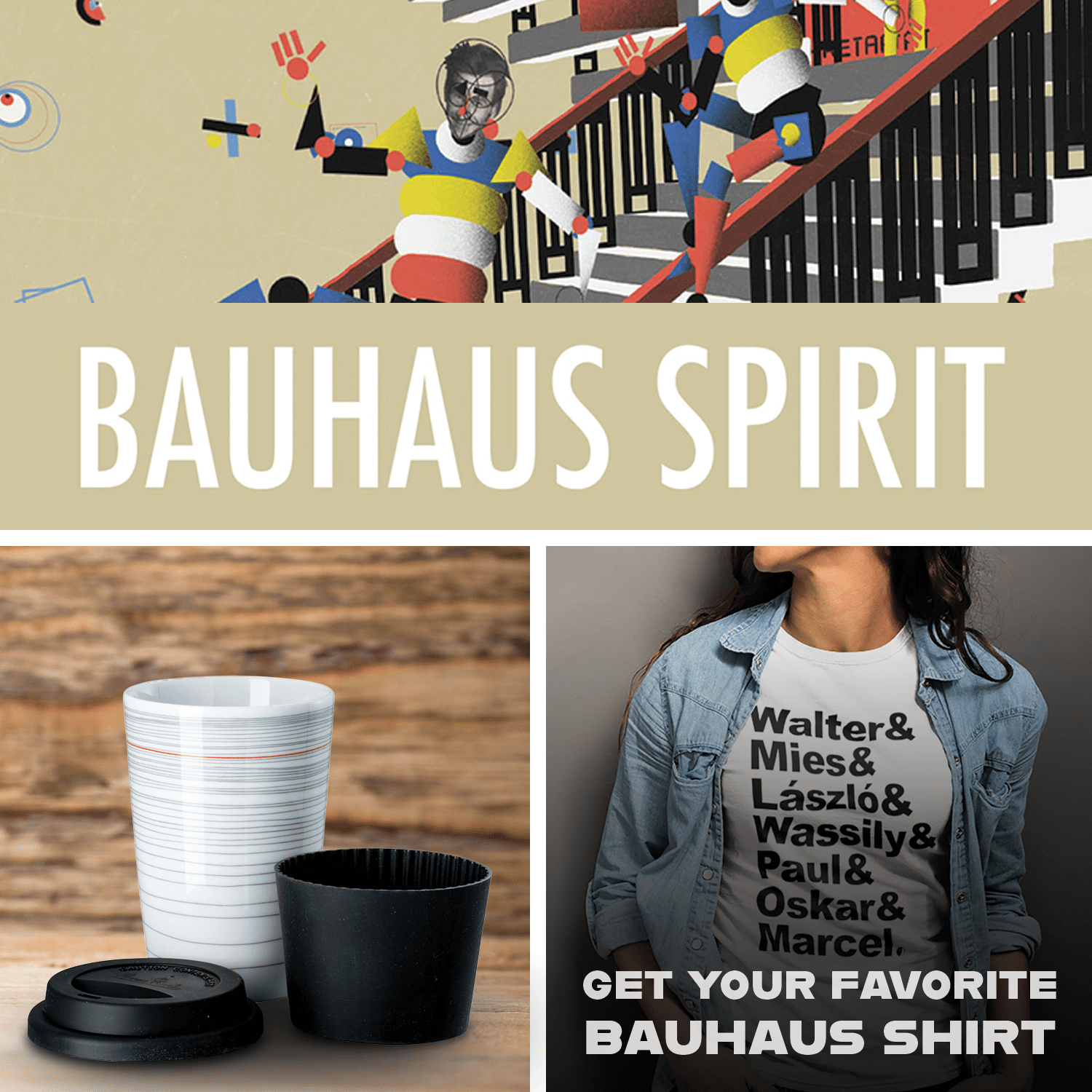 Bauhaus Spirit + Mug Gropius + Favorite Shirt की तस्वीर