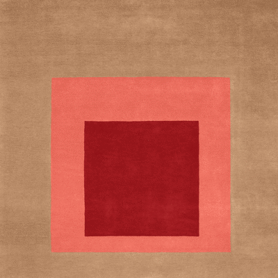 Mostrar detalles de Josef Albers Bauhaus alfombra cuadrada Marrón & Rojo Imagen de Josef Albers Bauhaus alfombra cuadrada Marrón & Rojo