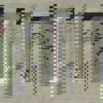 Show details for Wassily Kandinsky Surfaces Meeting Rug Picture of Wassily Kandinsky Surfaces Meeting Rug
