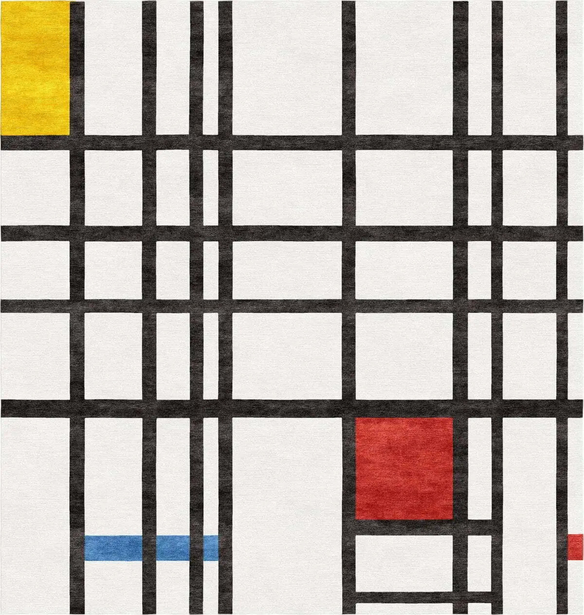 Bild von Komposition mit Rot, Blau und Gelb Teppich
