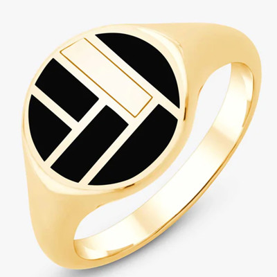 Show details for Bauhaus Ceramic Signet Ring Picture of Bauhaus Ceramic Signet Ring
