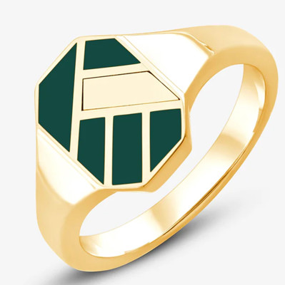 Show details for Bauhaus Jagged Signet Ring Picture of Bauhaus Jagged Signet Ring