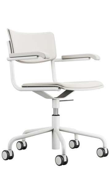 Picture of S 43 PVFDR Swivel Chair White Edition - Mart Stam