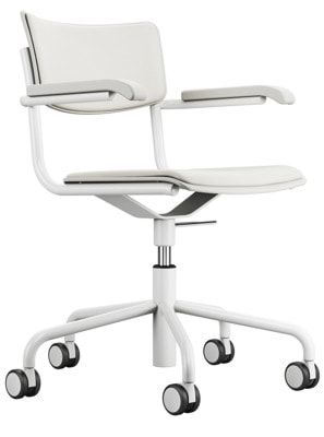 Picture of S 43 PVFDR Swivel Chair White Edition - Mart Stam