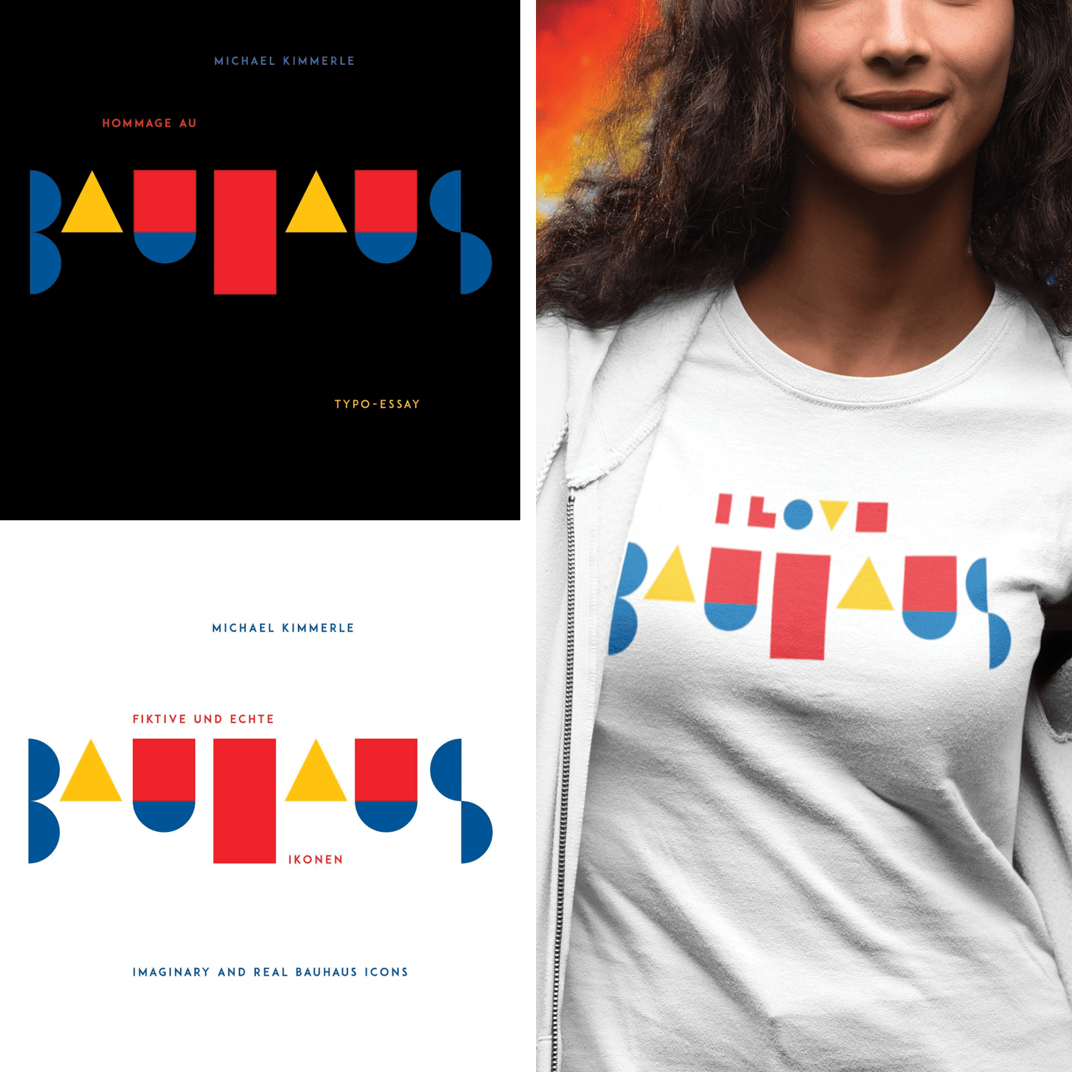 I love Bauhaus + Books + Shirt resmi