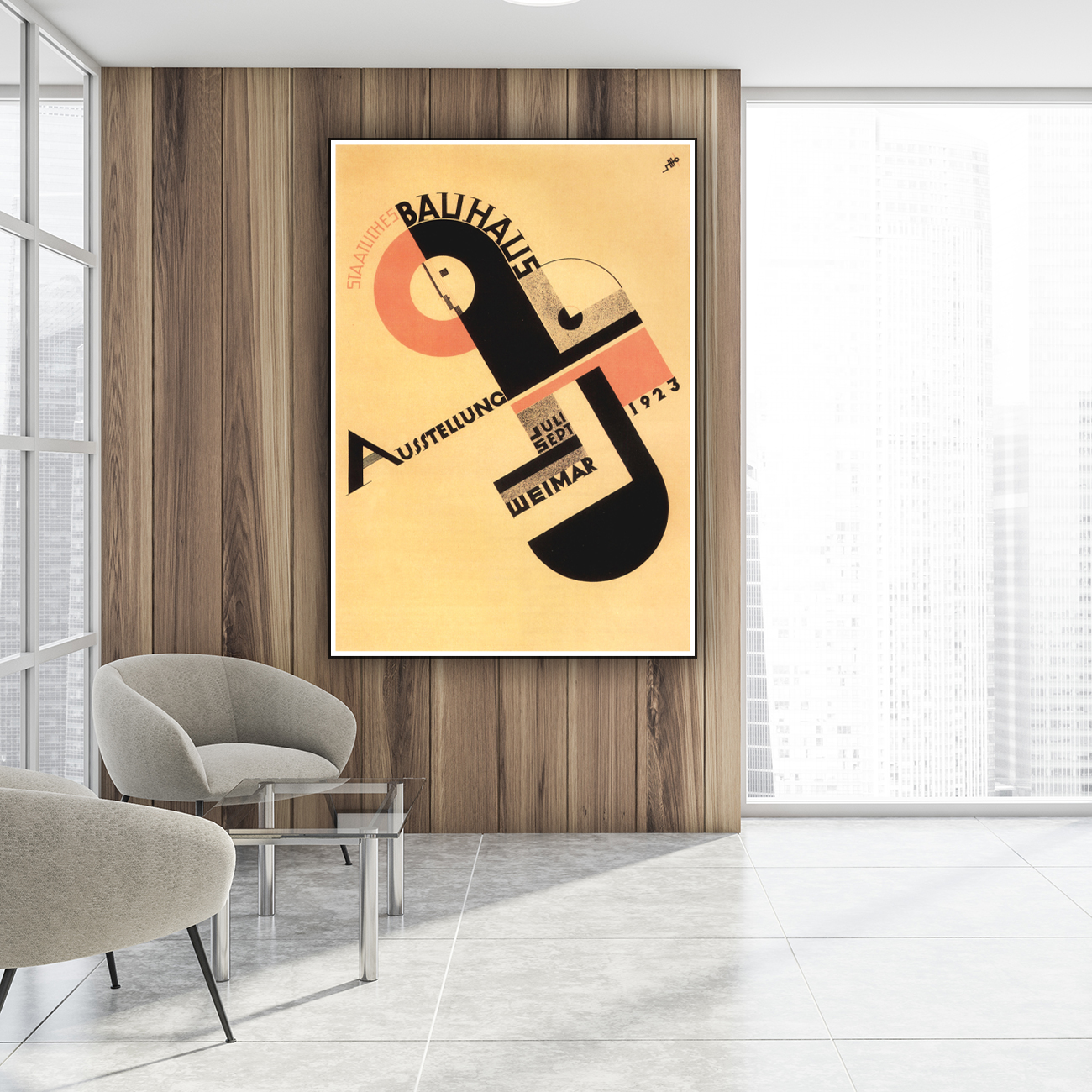  Diuangfoong - Póster de Bauhaus de Joost Schmidt Bauhaus, lista  para colgar, ideal para regalo, pintura en color, pósters personalizados :  Hogar y Cocina